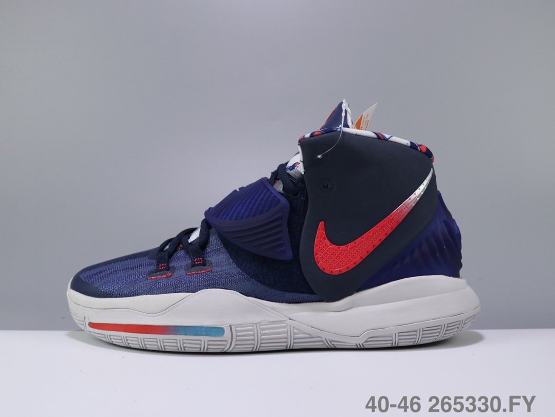 New Men Nike Kyrie Irving VI Sea Blue Red Shoes - Click Image to Close